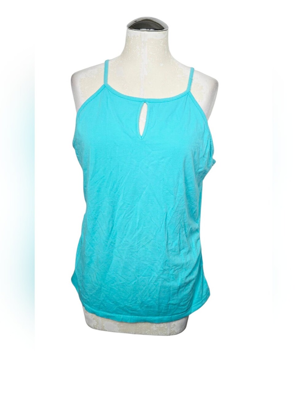 Soho New York & Company Blue Built In Bra Tank Top L